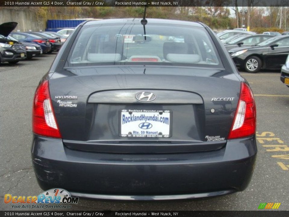 2010 Hyundai Accent GLS 4 Door Charcoal Gray / Gray Photo #5