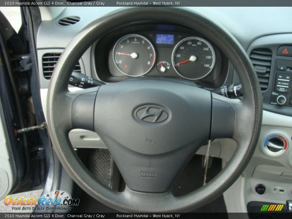 2010 Hyundai Accent GLS 4 Door Charcoal Gray / Gray Photo #12
