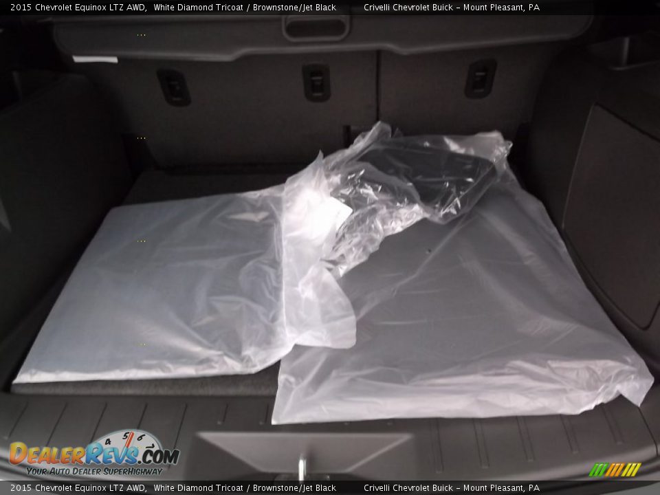 2015 Chevrolet Equinox LTZ AWD White Diamond Tricoat / Brownstone/Jet Black Photo #28