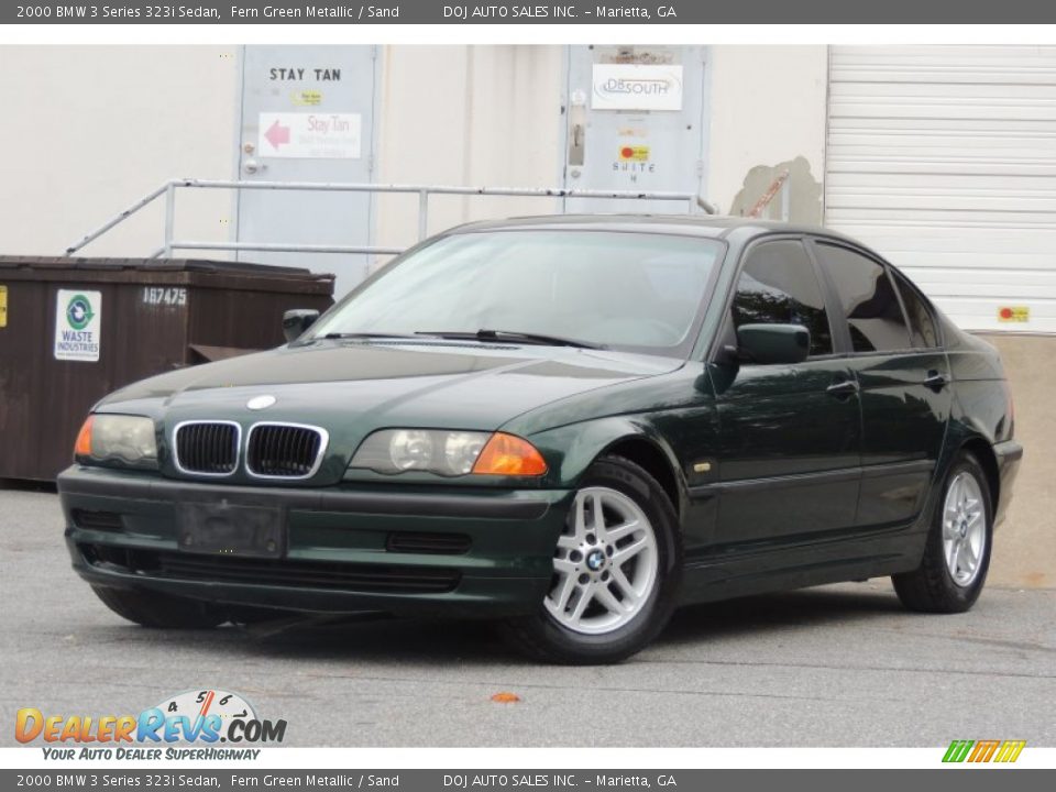 2000 BMW 3 Series 323i Sedan Fern Green Metallic / Sand Photo #1