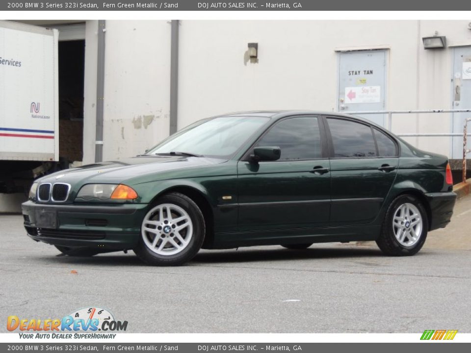 2000 BMW 3 Series 323i Sedan Fern Green Metallic / Sand Photo #2