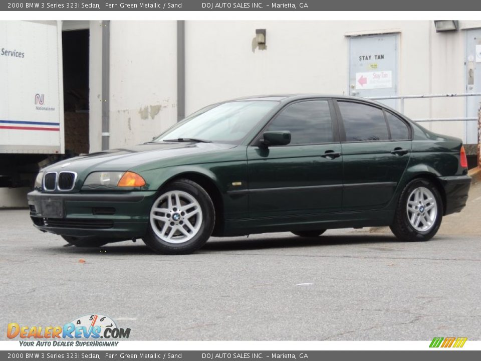 2000 BMW 3 Series 323i Sedan Fern Green Metallic / Sand Photo #3