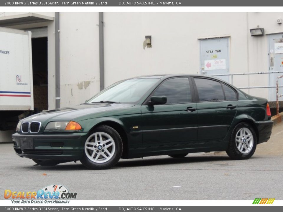 2000 BMW 3 Series 323i Sedan Fern Green Metallic / Sand Photo #4