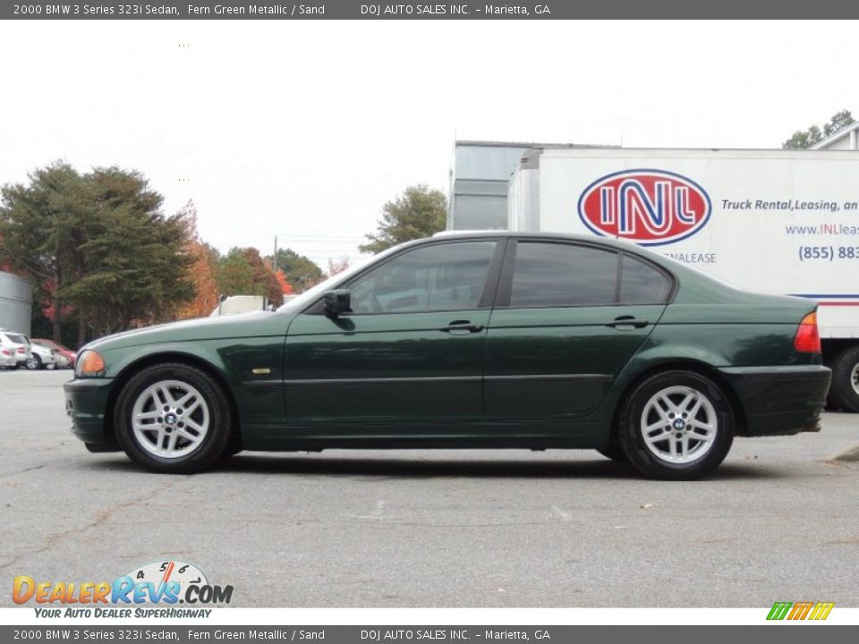 2000 BMW 3 Series 323i Sedan Fern Green Metallic / Sand Photo #6