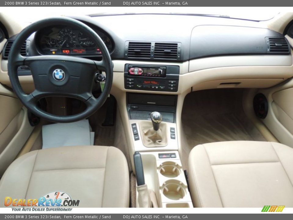 2000 BMW 3 Series 323i Sedan Fern Green Metallic / Sand Photo #9