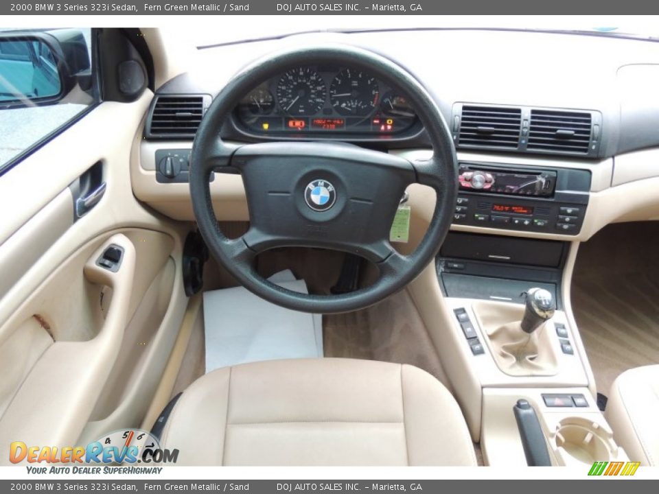 2000 BMW 3 Series 323i Sedan Fern Green Metallic / Sand Photo #11