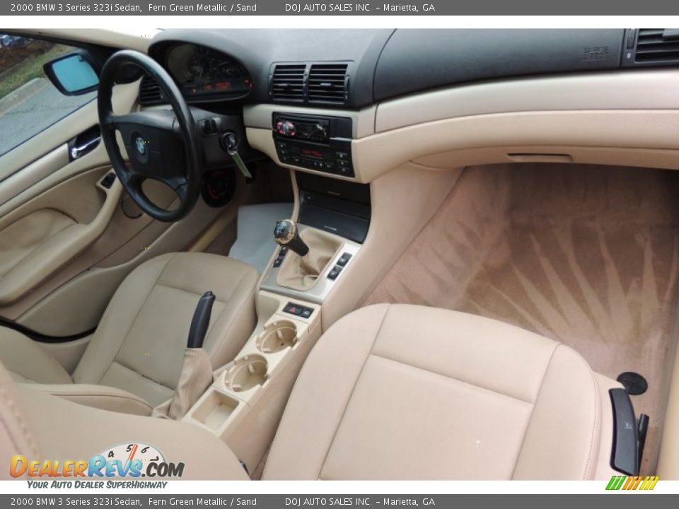2000 BMW 3 Series 323i Sedan Fern Green Metallic / Sand Photo #14