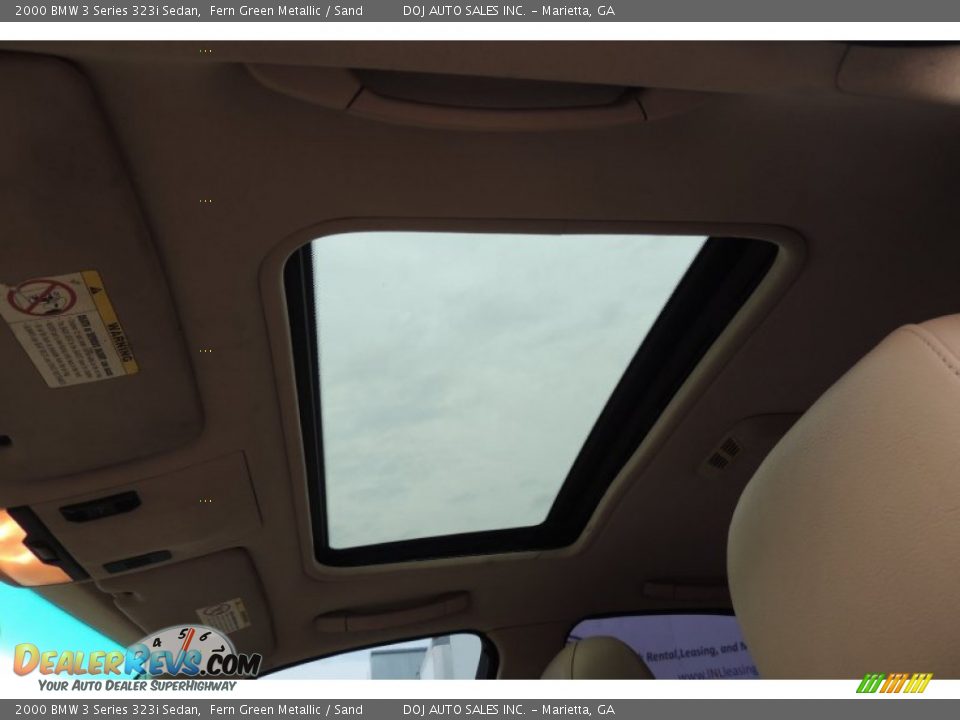 2000 BMW 3 Series 323i Sedan Fern Green Metallic / Sand Photo #16