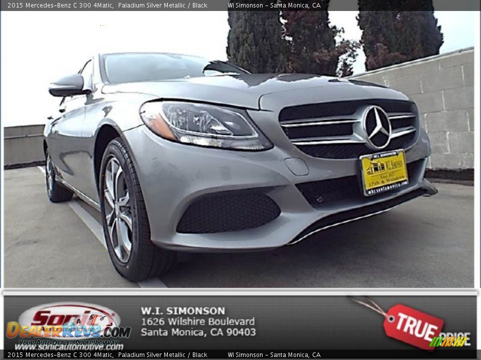 2015 Mercedes-Benz C 300 4Matic Paladium Silver Metallic / Black Photo #1