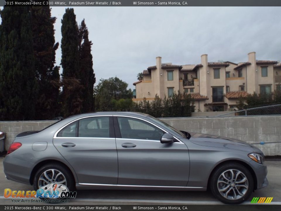 2015 Mercedes-Benz C 300 4Matic Paladium Silver Metallic / Black Photo #3