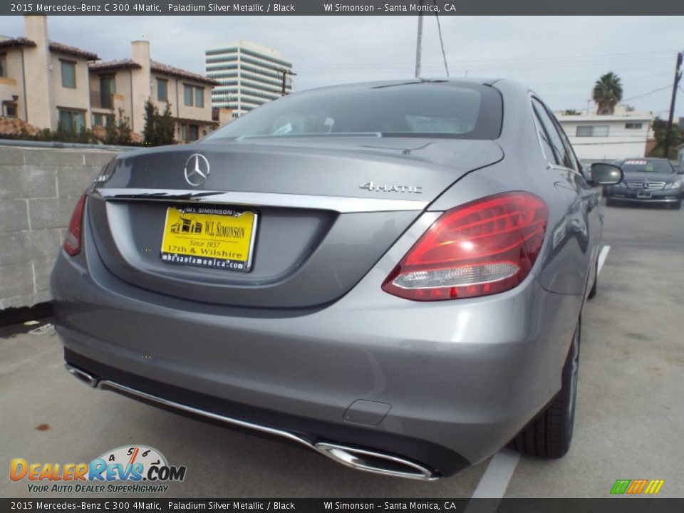 2015 Mercedes-Benz C 300 4Matic Paladium Silver Metallic / Black Photo #4