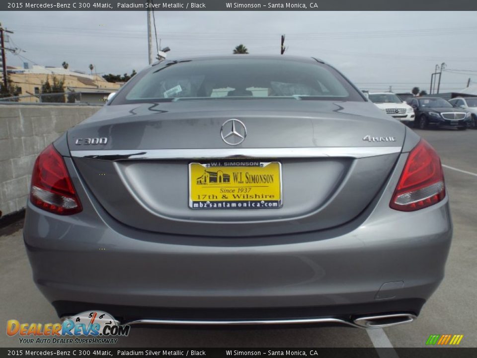 2015 Mercedes-Benz C 300 4Matic Paladium Silver Metallic / Black Photo #5