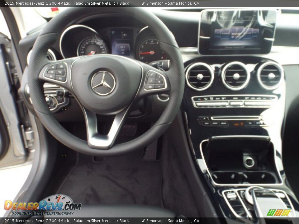 2015 Mercedes-Benz C 300 4Matic Paladium Silver Metallic / Black Photo #9