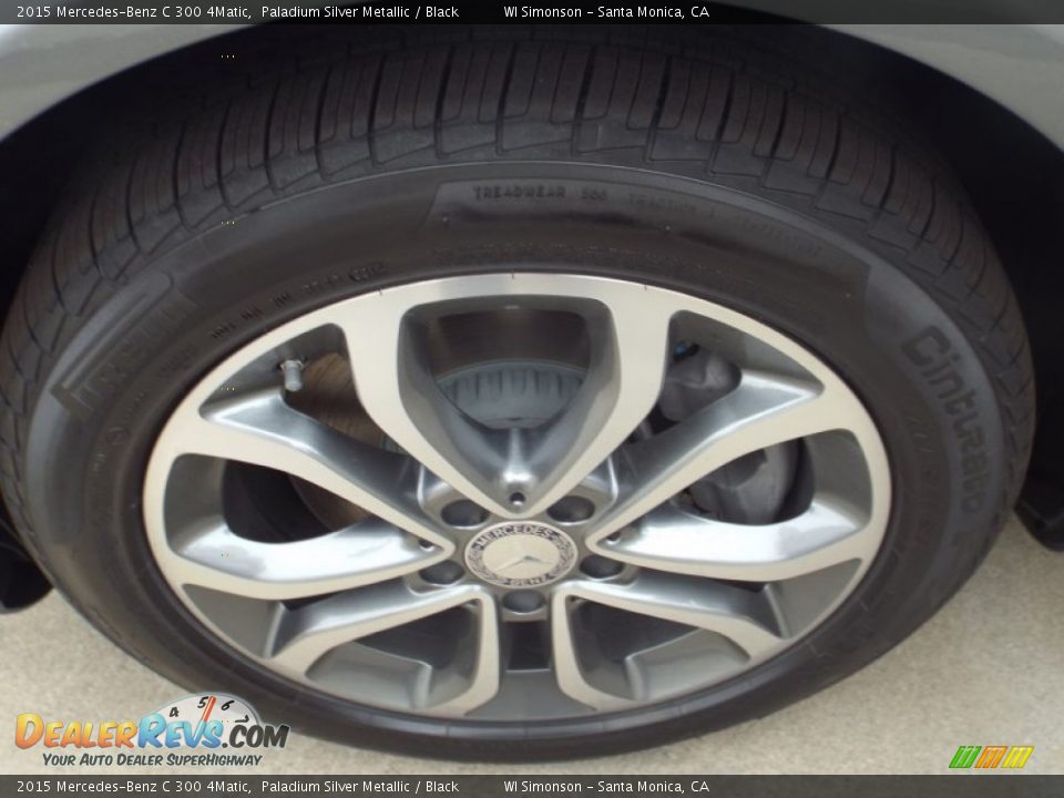 2015 Mercedes-Benz C 300 4Matic Paladium Silver Metallic / Black Photo #10