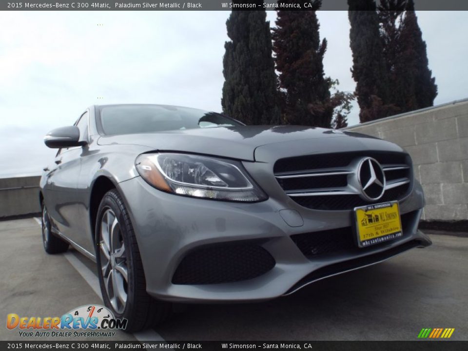 2015 Mercedes-Benz C 300 4Matic Paladium Silver Metallic / Black Photo #11