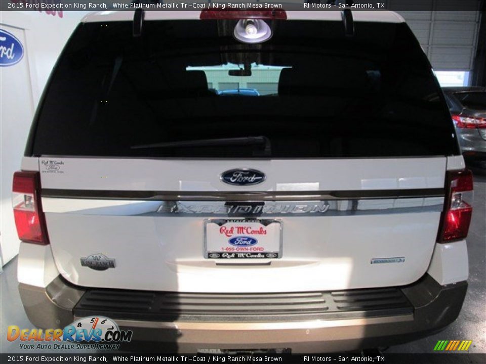 2015 Ford Expedition King Ranch White Platinum Metallic Tri-Coat / King Ranch Mesa Brown Photo #6