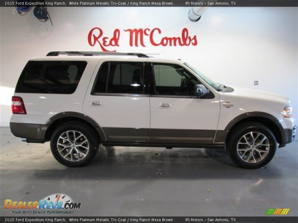 2015 Ford Expedition King Ranch White Platinum Metallic Tri-Coat / King Ranch Mesa Brown Photo #9