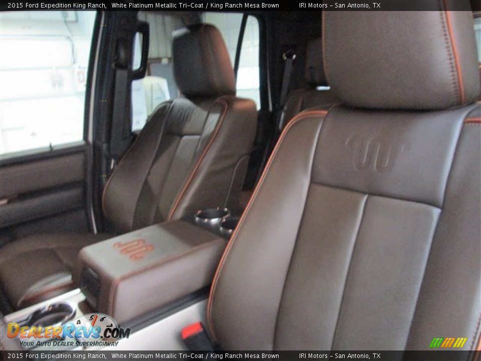 2015 Ford Expedition King Ranch White Platinum Metallic Tri-Coat / King Ranch Mesa Brown Photo #10