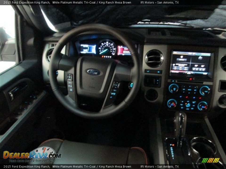 2015 Ford Expedition King Ranch White Platinum Metallic Tri-Coat / King Ranch Mesa Brown Photo #12