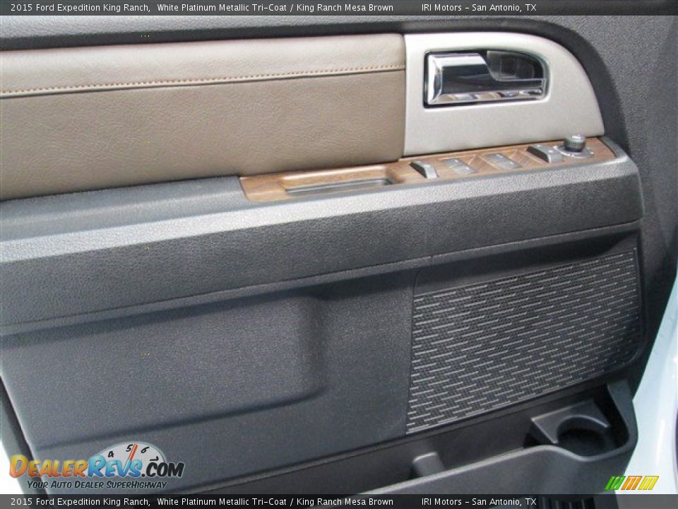 2015 Ford Expedition King Ranch White Platinum Metallic Tri-Coat / King Ranch Mesa Brown Photo #16