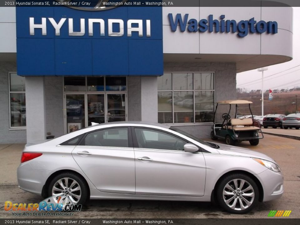 2013 Hyundai Sonata SE Radiant Silver / Gray Photo #2