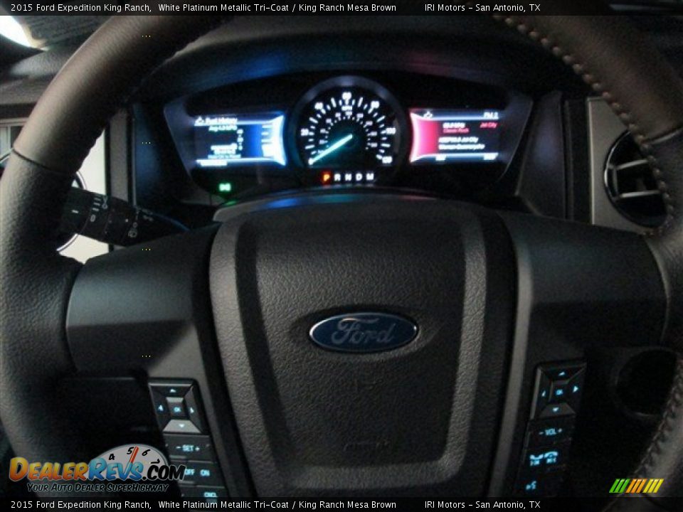 2015 Ford Expedition King Ranch White Platinum Metallic Tri-Coat / King Ranch Mesa Brown Photo #24
