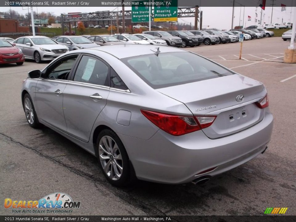 2013 Hyundai Sonata SE Radiant Silver / Gray Photo #7