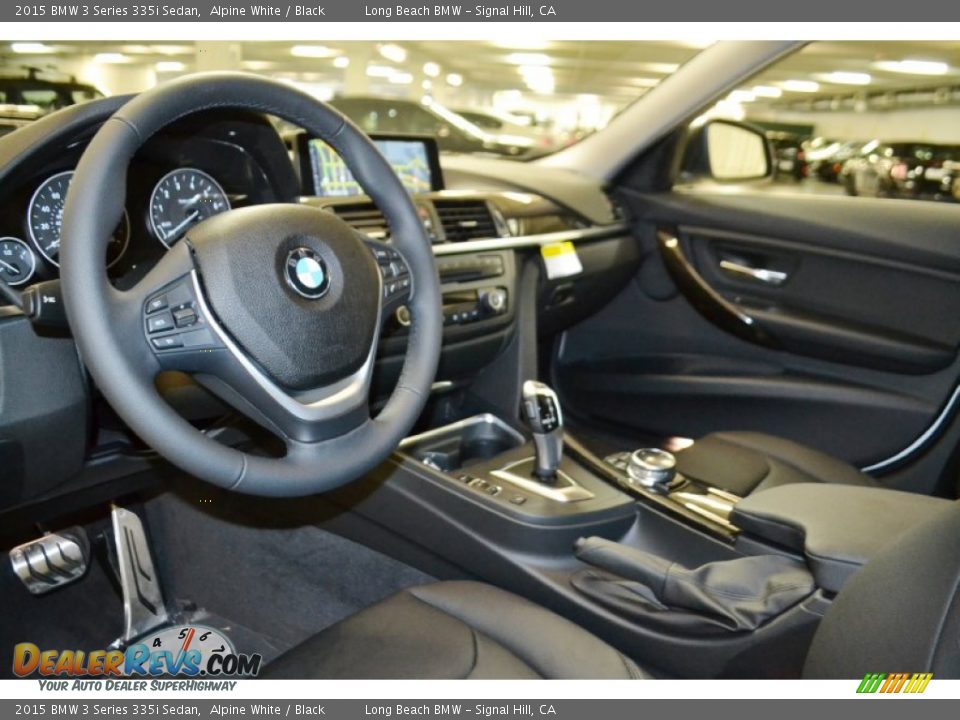 Black Interior - 2015 BMW 3 Series 335i Sedan Photo #6