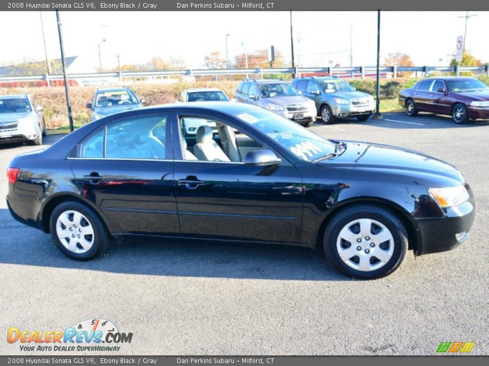 2008 Hyundai Sonata GLS V6 Ebony Black / Gray Photo #4