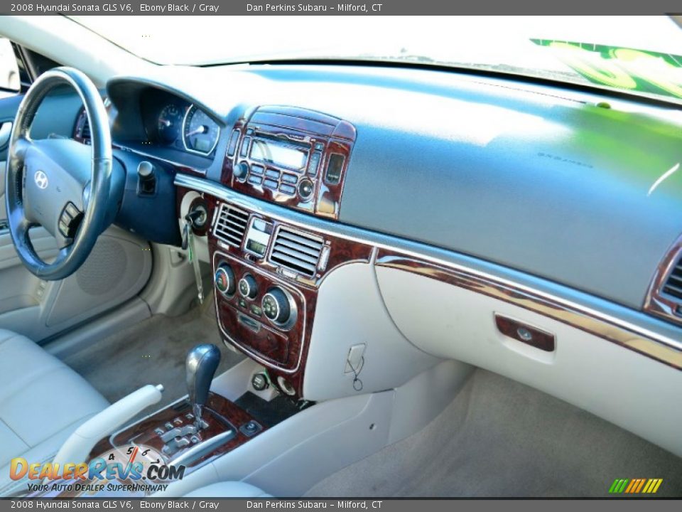 2008 Hyundai Sonata GLS V6 Ebony Black / Gray Photo #10