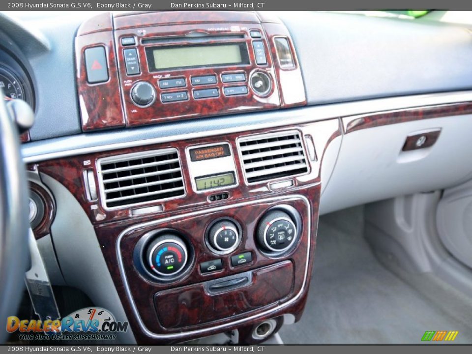 2008 Hyundai Sonata GLS V6 Ebony Black / Gray Photo #13