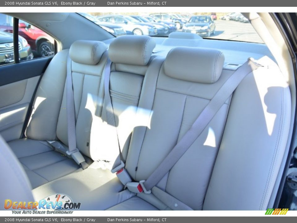 2008 Hyundai Sonata GLS V6 Ebony Black / Gray Photo #15