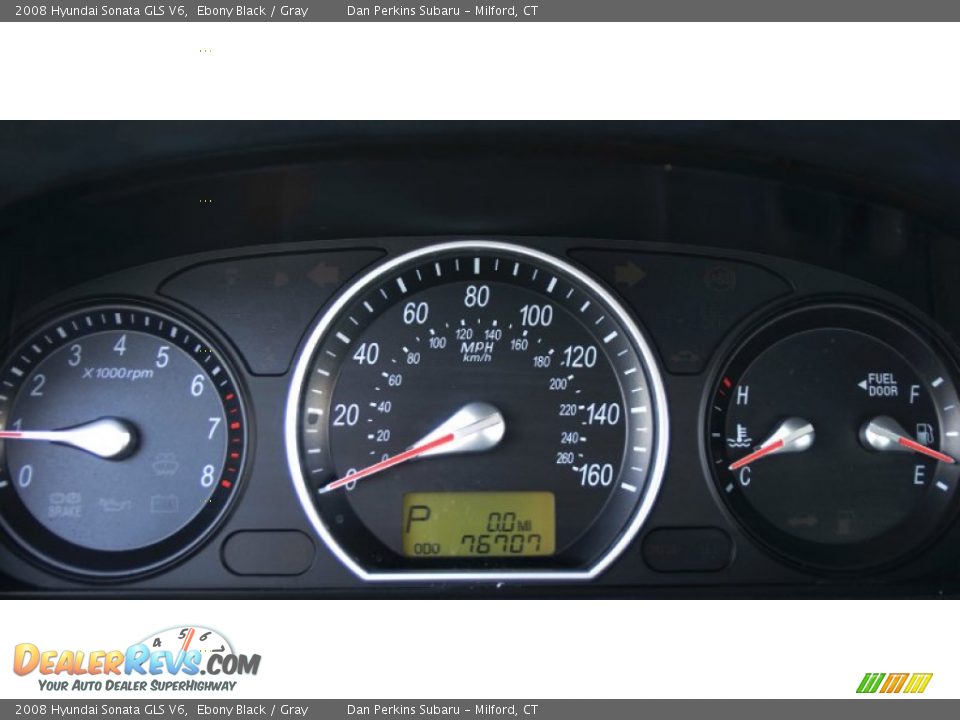 2008 Hyundai Sonata GLS V6 Ebony Black / Gray Photo #16
