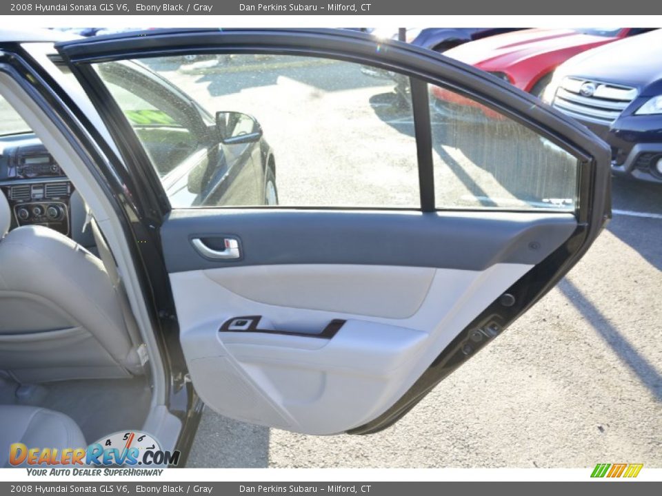 2008 Hyundai Sonata GLS V6 Ebony Black / Gray Photo #17