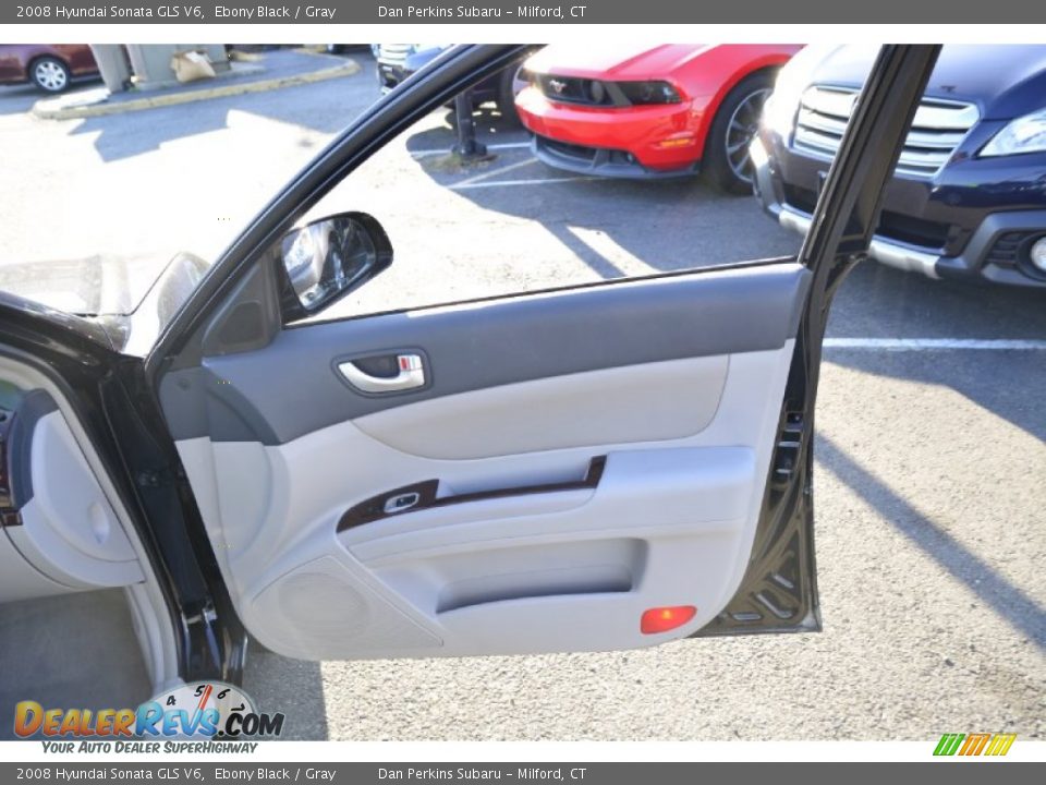 2008 Hyundai Sonata GLS V6 Ebony Black / Gray Photo #18