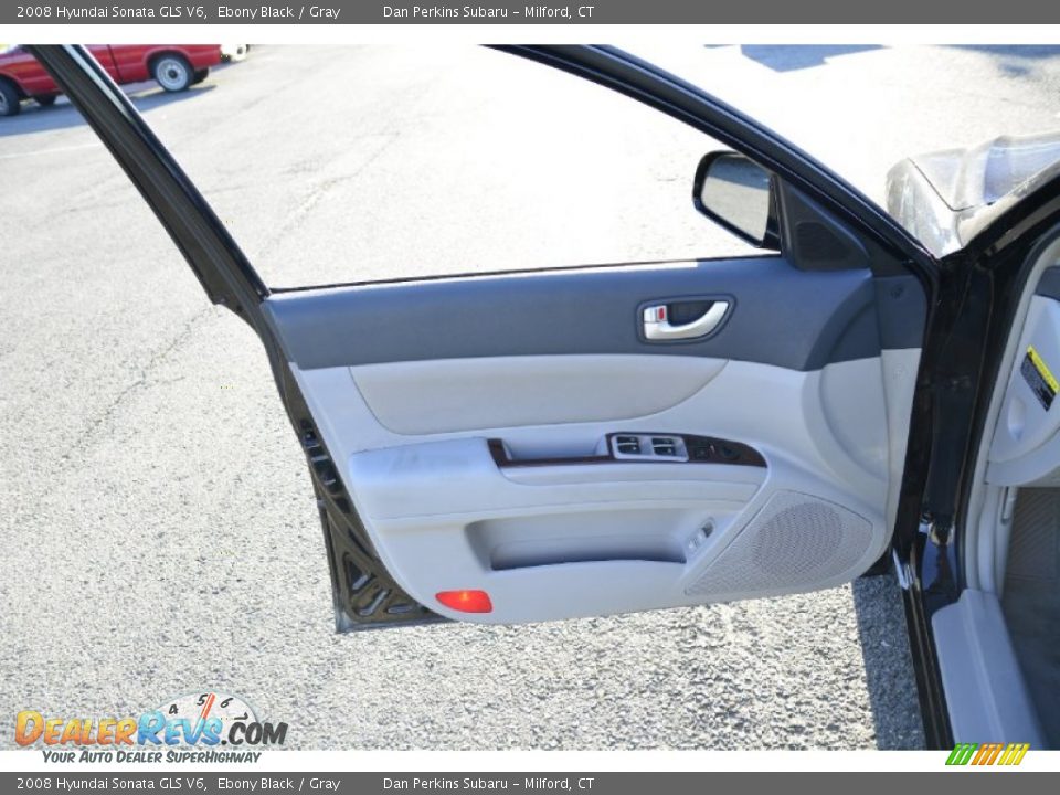 2008 Hyundai Sonata GLS V6 Ebony Black / Gray Photo #20