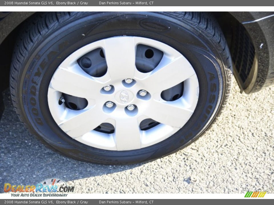 2008 Hyundai Sonata GLS V6 Ebony Black / Gray Photo #21