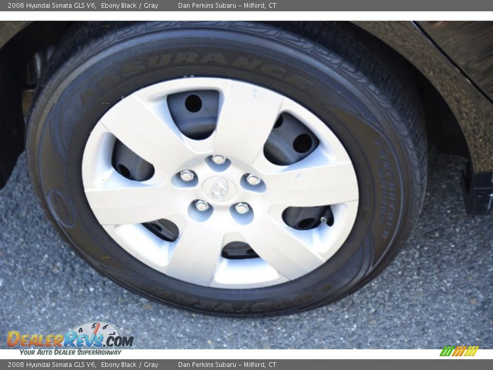 2008 Hyundai Sonata GLS V6 Ebony Black / Gray Photo #22