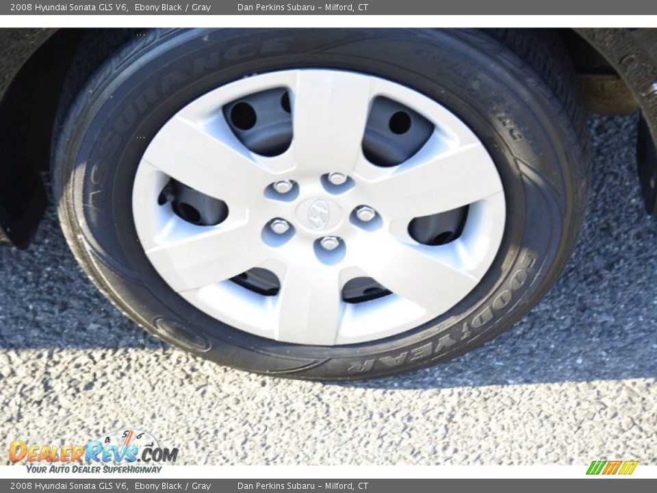 2008 Hyundai Sonata GLS V6 Ebony Black / Gray Photo #23