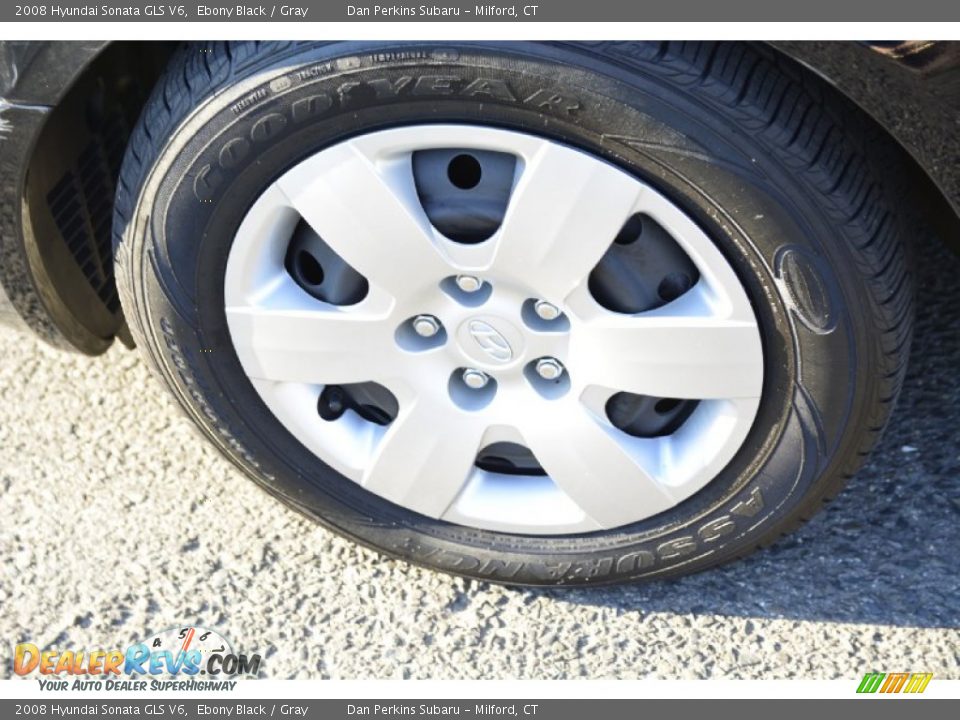 2008 Hyundai Sonata GLS V6 Ebony Black / Gray Photo #24