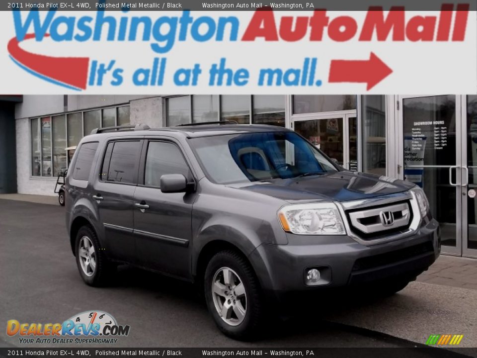 2011 Honda Pilot EX-L 4WD Polished Metal Metallic / Black Photo #1