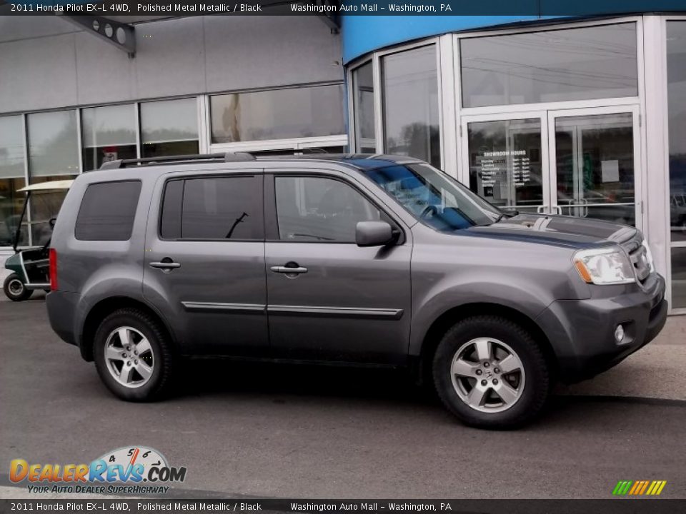 2011 Honda Pilot EX-L 4WD Polished Metal Metallic / Black Photo #2