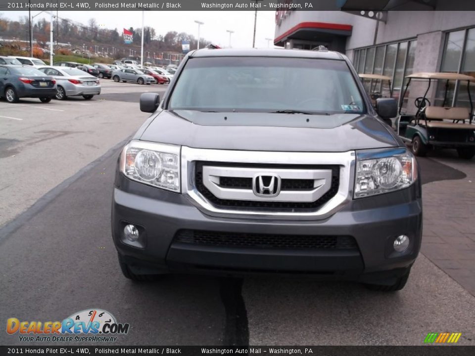 2011 Honda Pilot EX-L 4WD Polished Metal Metallic / Black Photo #4