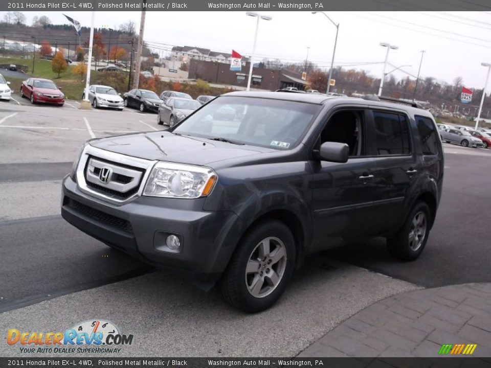 2011 Honda Pilot EX-L 4WD Polished Metal Metallic / Black Photo #5