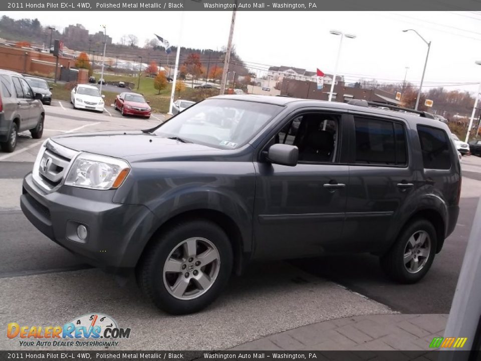 2011 Honda Pilot EX-L 4WD Polished Metal Metallic / Black Photo #6