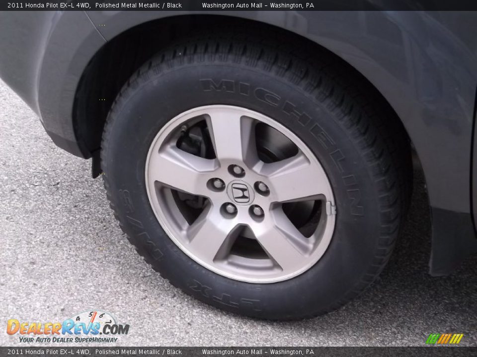 2011 Honda Pilot EX-L 4WD Polished Metal Metallic / Black Photo #7