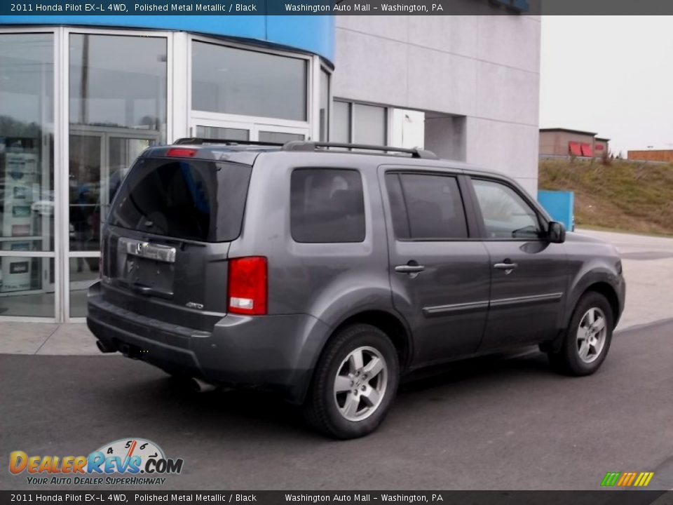 2011 Honda Pilot EX-L 4WD Polished Metal Metallic / Black Photo #8
