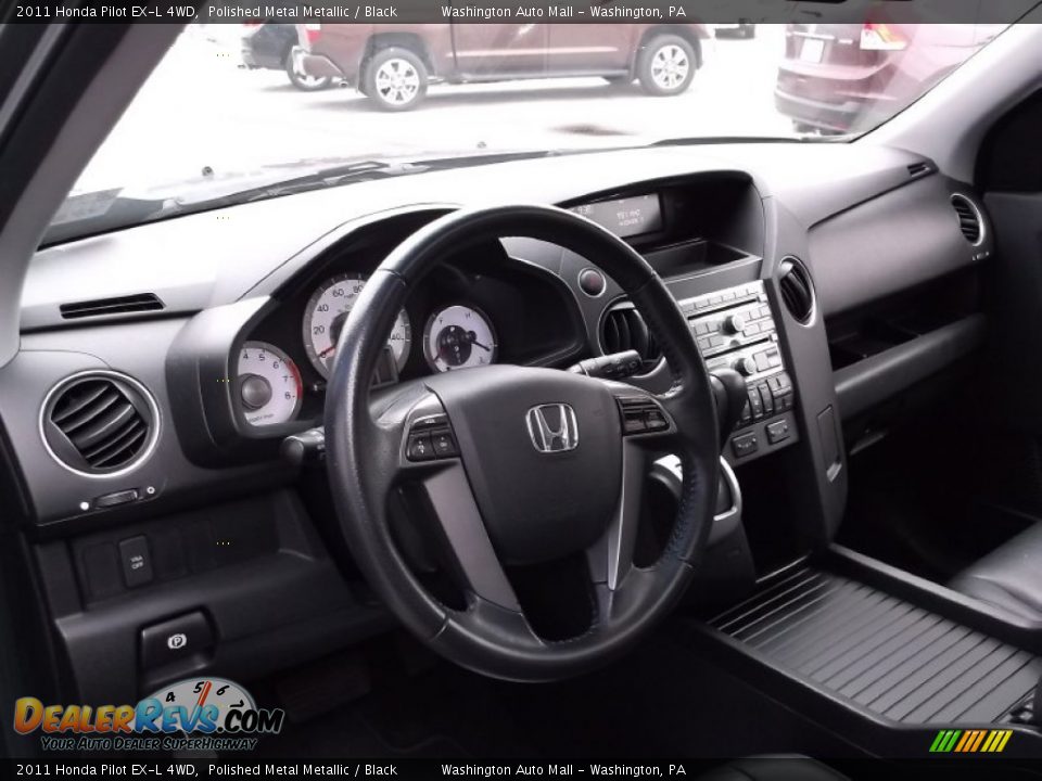 2011 Honda Pilot EX-L 4WD Polished Metal Metallic / Black Photo #11