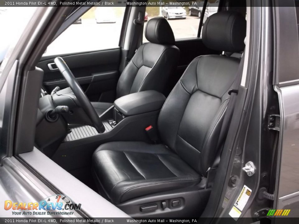 2011 Honda Pilot EX-L 4WD Polished Metal Metallic / Black Photo #13