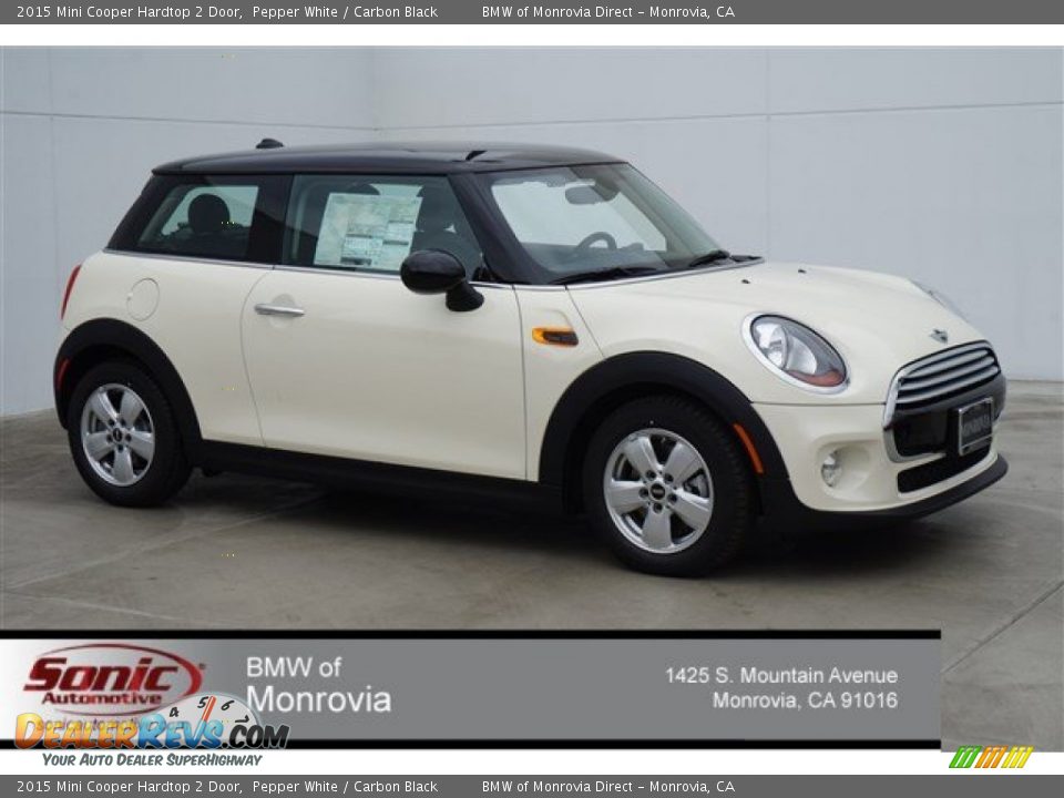 2015 Mini Cooper Hardtop 2 Door Pepper White / Carbon Black Photo #1